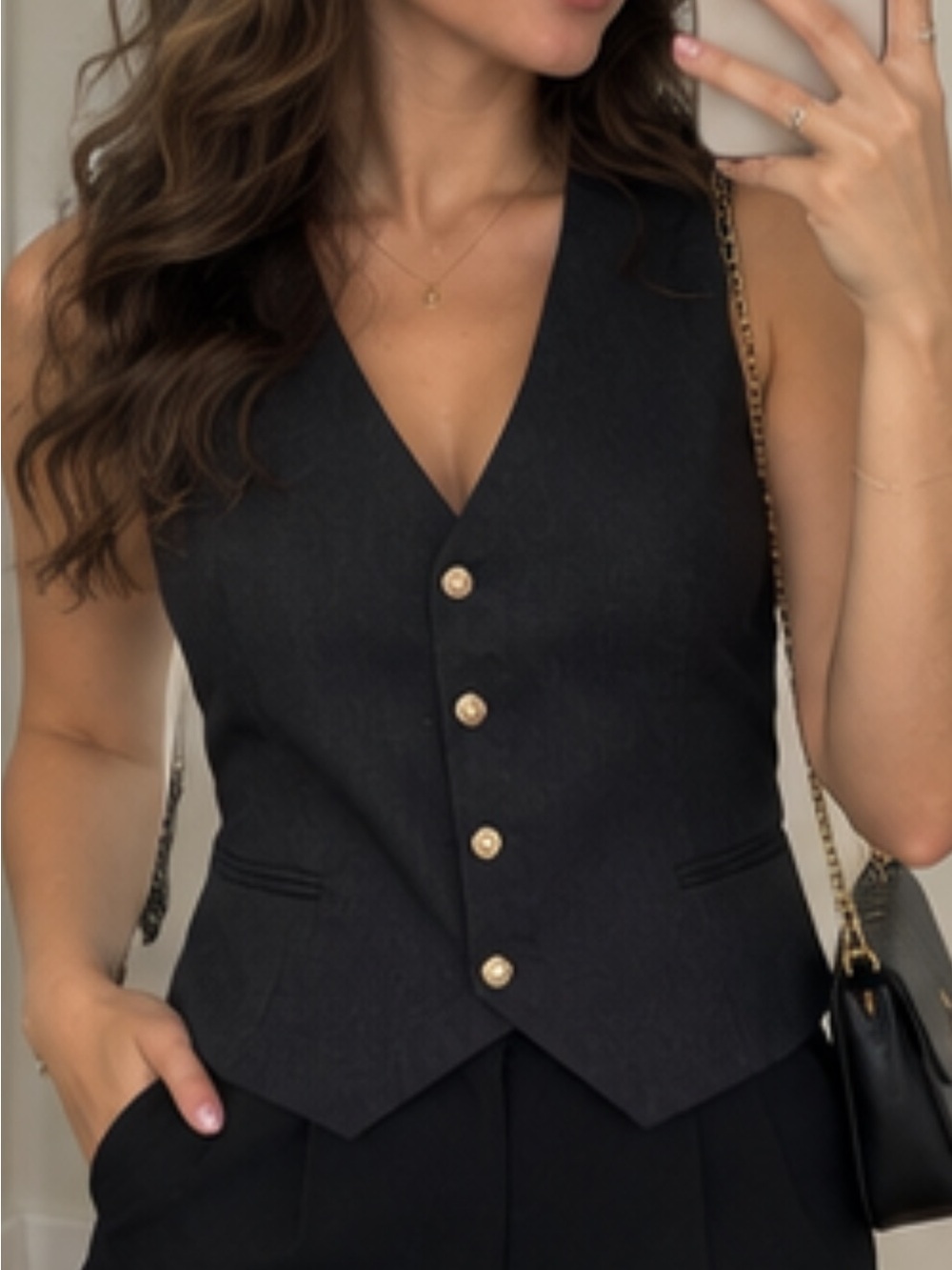 Women's Jean Tailored Vest - Classic Sleeveless Waistcoat